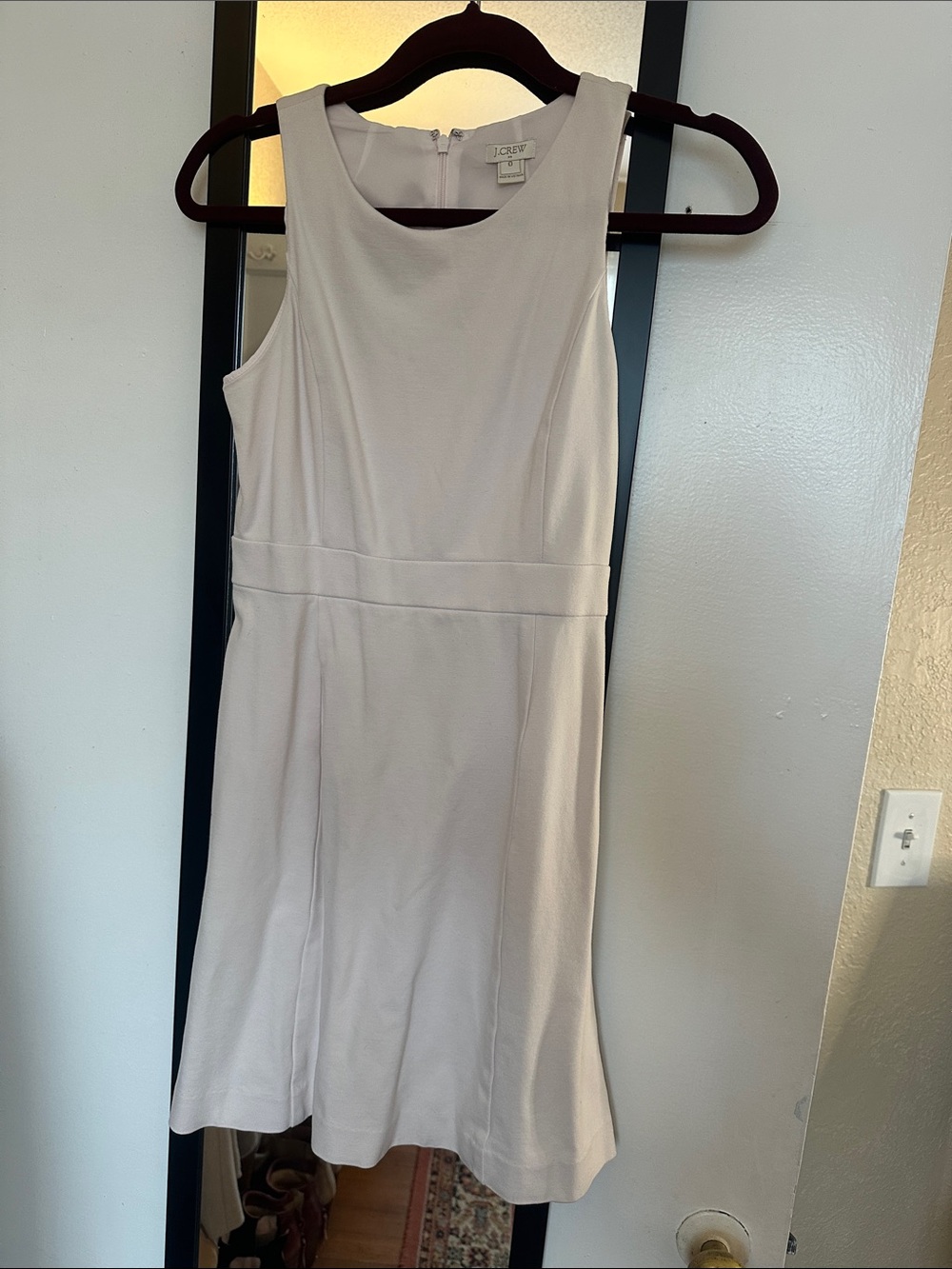 J. Crew Sleeveless Mini Dress in Soft Cream